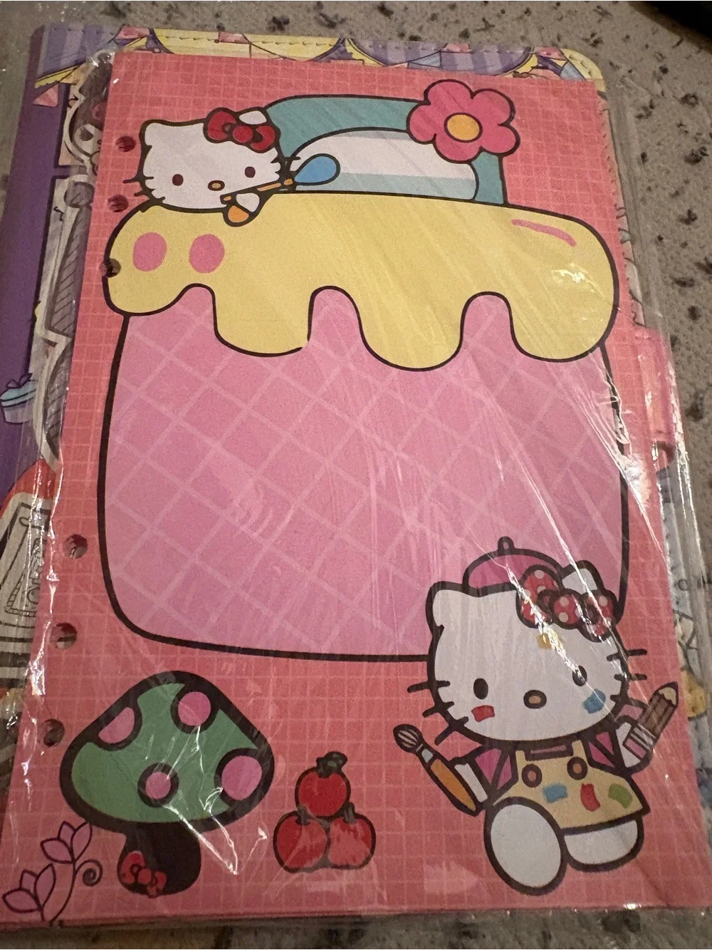 Sanrio  Purple family binder and‎ binder paper